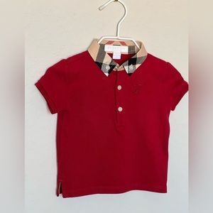Red Burberry Polo like new!